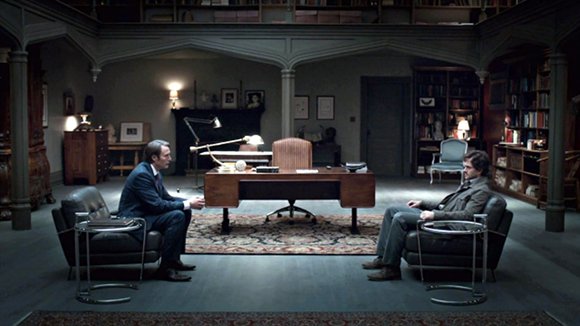 Will Graham (Hugh Dancy) en terapia con el Dr. Hannibal Lecter (Mads Mikkelsen)